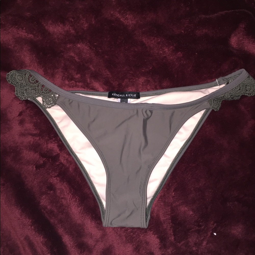 Kendall and Kylie olive green bikini bottom